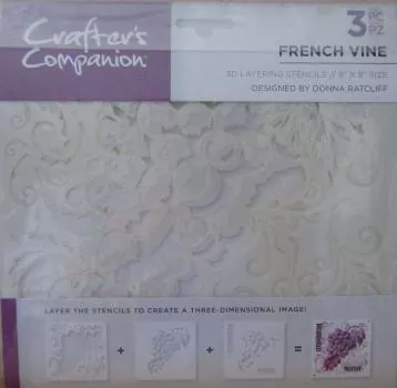 Crafter's Companion 3D Layerinng Stencil French Vine