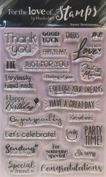 Hunkydory, For the Love of Stamps Sweet Sentiments