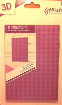 Crafter's Companion 3D Embossing Folder - Dots and Squares