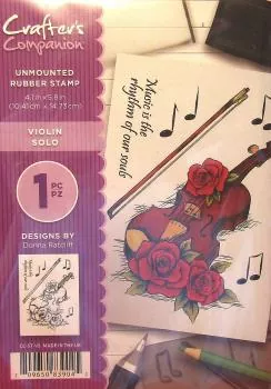 Crafters Companion, Unmounted Rubber Stamp Violin Solo