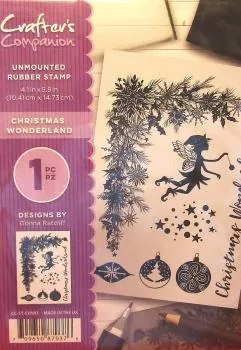 Crafters Companion, Unmounted Rubber Stamp Christmas Wonderland