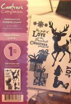 Crafters Companion, Unmounted Rubber Stamp Christmas Love