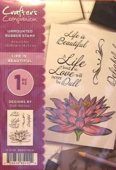 Crafters Companion, Unmounted Rubber Stamp Life is Beautiful