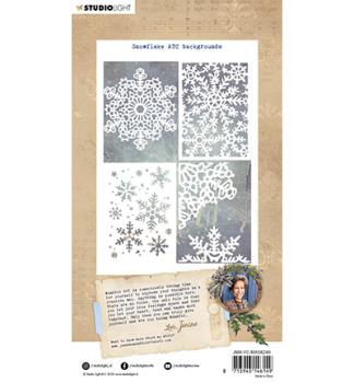 Studiolight • Mask Snowflake ATC backgrounds Vintage Christmas nr.240