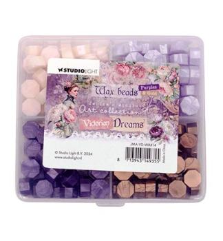 Studiolight • Wax Beads 4 colors Purple Victorian Dreams nr.14