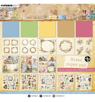 Studiolight • Mixed Paper Pad Vellum, unicolor & elements Wild & Free nr.184
