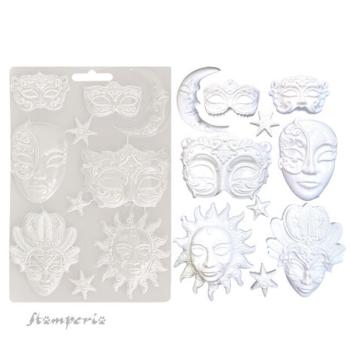 Stamperia, Masquerade Soft Mould A4 Masks