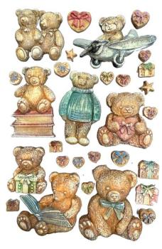Stamperia, The Owl's House A5 Silicon Mould Teddy Bears