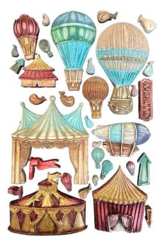 Stamperia, Alice in Christmas A5 Silicon Mould Circus and Air Balloons