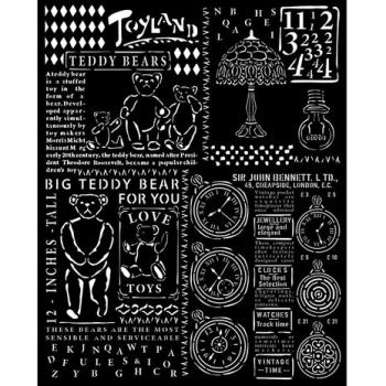 Stamperia, Brocante Antiques Thick Stencil Teddy Bear