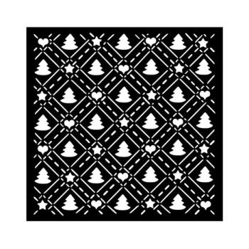 Stamperia, Candy Christmas Thick Stencil Tree Pattern