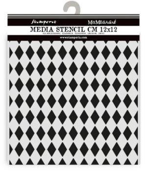 Stamperia, Alice in Christmas Thick Stencil Rhombus Pattern