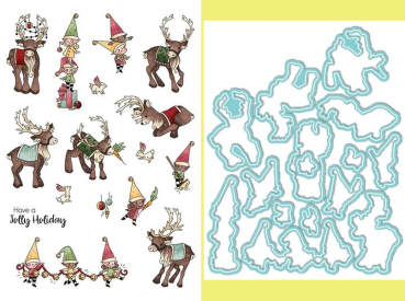 LDRS, Stamp.- and Die Set Reindeer Games