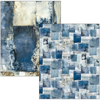 Ciao Bella, Urban Blue Denim A4 Maxi Mixed Media Book