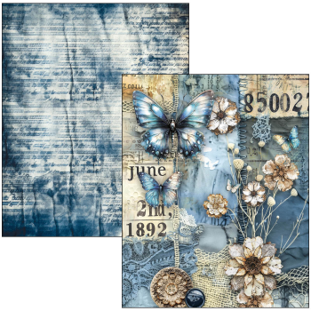 Ciao Bella, Urban Blue Denim A4 Maxi Mixed Media Book