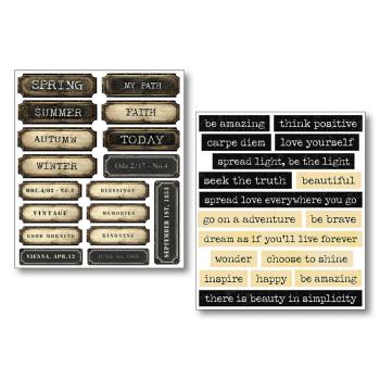 Ciao Bella, Little Words Mixed Media Stickers