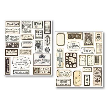 Ciao Bella, Vintage Scripts Mixed Media Stickers