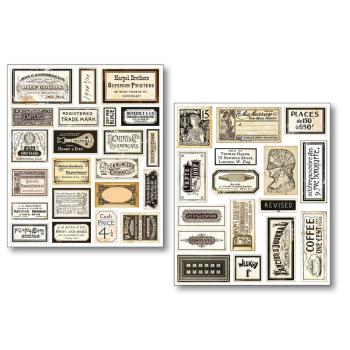 Ciao Bella, Vintage Scripts Mixed Media Stickers