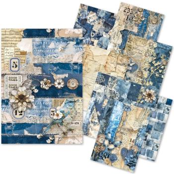 Ciao Bella, Urban Blue Denim Craftmix Mixed A5 Paper Pack