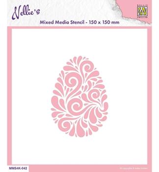 Nellie`s Choice, Mixed Media Stencils Doodle Egg