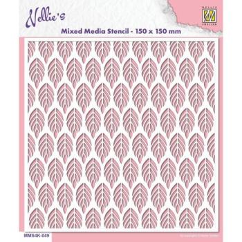 Nellie`s Choice, Mixed Media Stencil Leaves