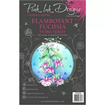 Pink Ink • Clear stamp set designs Flamboyant fuchsia