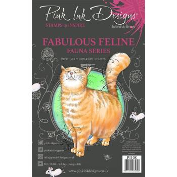 Pink Ink Designs, Fabulous Feline A5 Clear Stamp