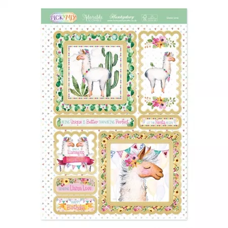 Pick 'N' Mix Topper Sheet - Llama Love, Hunkydory