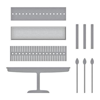 Spellbinders, Stitched Fringe Cake Etched Dies
