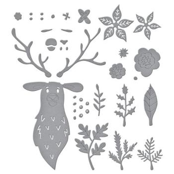 Spellbinders, Floral Stag Etched Dies