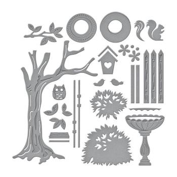 Spellbinders, Backyard Haven View Etched Dies