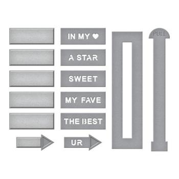 Spellbinders, Pick Your Greeting Slider Etched Dies
