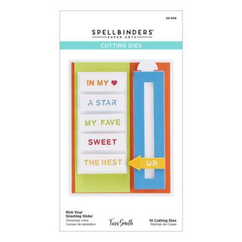 Spellbinders, Pick Your Greeting Slider Etched Dies