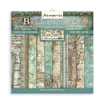 Stamperia, Magic Forest Maxi Background 12x12 Inch Paper Pack