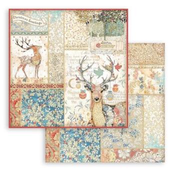 Stamperia, Christmas Greetings 12x12 Inch Paper Pack