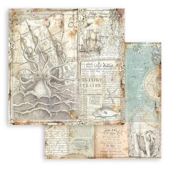 Stamperia, Songs of the Sea Maxi Background 12x12 Inch Paper Pack