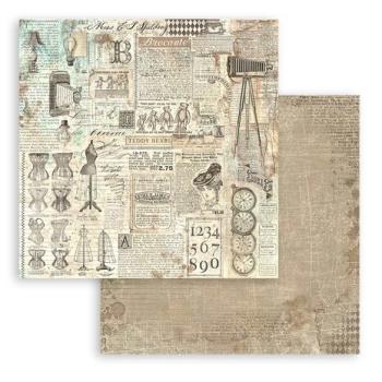 Stamperia, Brocante Antiques Maxi Background 12x12 Inch Paper Pack