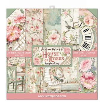 Stamperia, House of Roses 12x12 Inch Paper Pack
