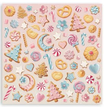 Stamperia, Candy Christmas 8x8 Inch Paper Pack