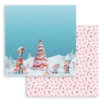 Stamperia, Candy Christmas 8x8 Inch Paper Pack