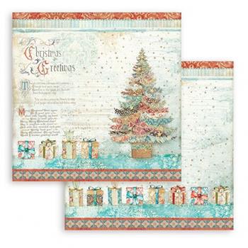 Stamperia, Christmas Greetings 8x8 Inch Paper Pack