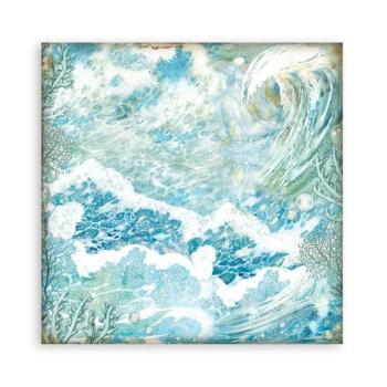 Stamperia, Songs of the Sea Backgrounds 8x8 Inch Paper Pack