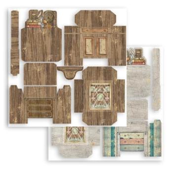 Stamperia, 3D Paper Kit 12x12 Inch Lady Vagabond Lifestyle