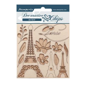 Stamperia, Create Happiness Oh lá lá Tour Eiffel Decorative Chips