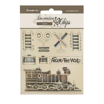 Stamperia, Around the World Decorative Chips Train