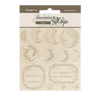 Stamperia, Create Happiness Secret Diary Decorative Chips Moon