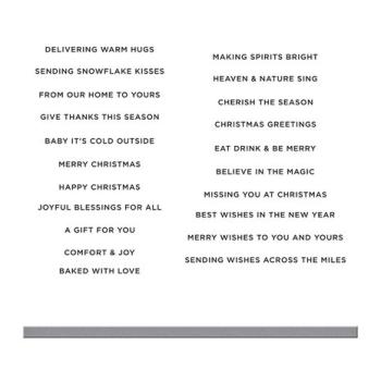 Spellbinders, Mini Christmas Greetings Stamp & Die Set