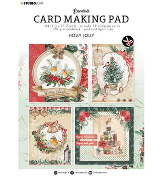 Studiolight • Card Making Pad Holly jolly Essentials nr.09