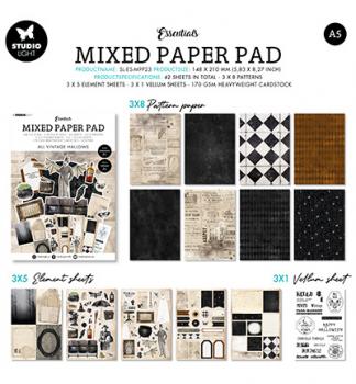Studiolight • Mixed Paper Pad All vintage hallows Essentials nr.25