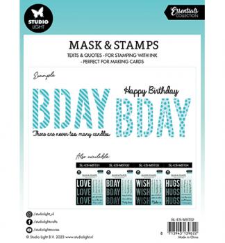 Studio Light • Stamp and Mask Bday sentiments Essentials nr.02